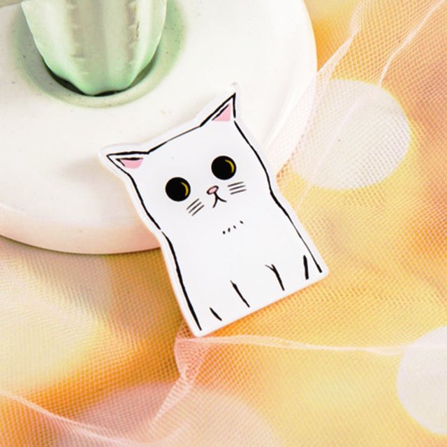 Broche Lindo Gato/Bolsa De Bolígrafo Colgante/Creativo Acrílico Insignia De Dibujos Animados
