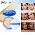 thumbnail image 3 of Matte Oil Control Setting Pressed Powder by Julystar, Waterproof Soft Focus Concealer Compact with Mirror & Puff for All Skin Tones Daily & Outdoor Long Wear Makeup, 3 of 12