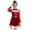 A Red, variant on Aislor Kids Girls Dance Tutu Dress Mrs Santa Claus Long Sleeve Ice Skating Dress Size 6-16 A Red 6