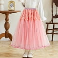 thumbnail image 2 of THDHVS Girls Tutu Skirt,Girls Long Sheer Mesh Skirt A Line Princess Dress with Full Flared Tulle Skirt for Stage Performance and Formal Events,Skirts for Girls, 2 of 6