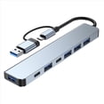 thumbnail image 3 of 2X Multiport USB Hub 3.0 Multi USB Splitter 4 USB C Port 3.0 2.0 Puertos para PC Laptop Computer Hub, 3 of 5