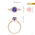 thumbnail image 4 of ANGARA Natural 1.45 ct Tanzanite Twist Rope Split Shank Ring in 14K Rose Gold for Women (Size-7mm) | December Birthstone, Birthday, Anniversary, Jewelry Gift for Women | Natural Tanzanite Ring, 4 of 9