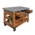 thumbnail image 5 of ACME Kailey 2-Drawer Wooden Kitchen Cart with 2 Shelves in Antique Oak, 5 of 5