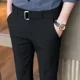thumbnail image 5 of Pantalones de traje holgados de negocios de corte entallado para hombre de Fluid Social Tailoring, pantalones drapeados con 9 cortes grises y trenzados para hombre, pantalones de lujo económicos, 5 of 5