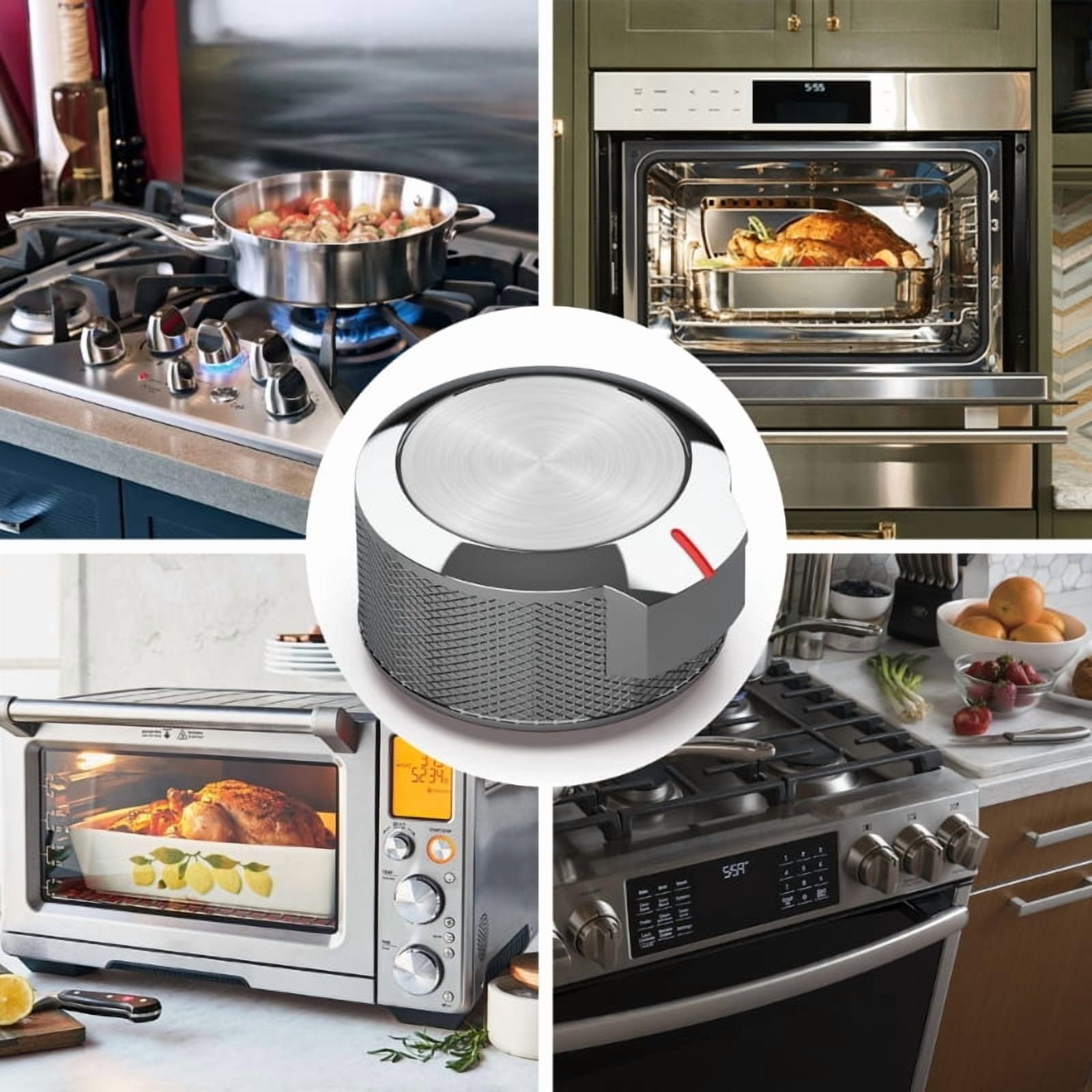 Stove Oven Knobs Burners Control Dial Knob for W11156487 W10823529 YKFED500EBS5