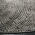 thumbnail image 3 of SAFAVIEH Lurex Gorden Abstract Area Rug, Black/Light Grey, 8' x 8' Round, 3 of 8