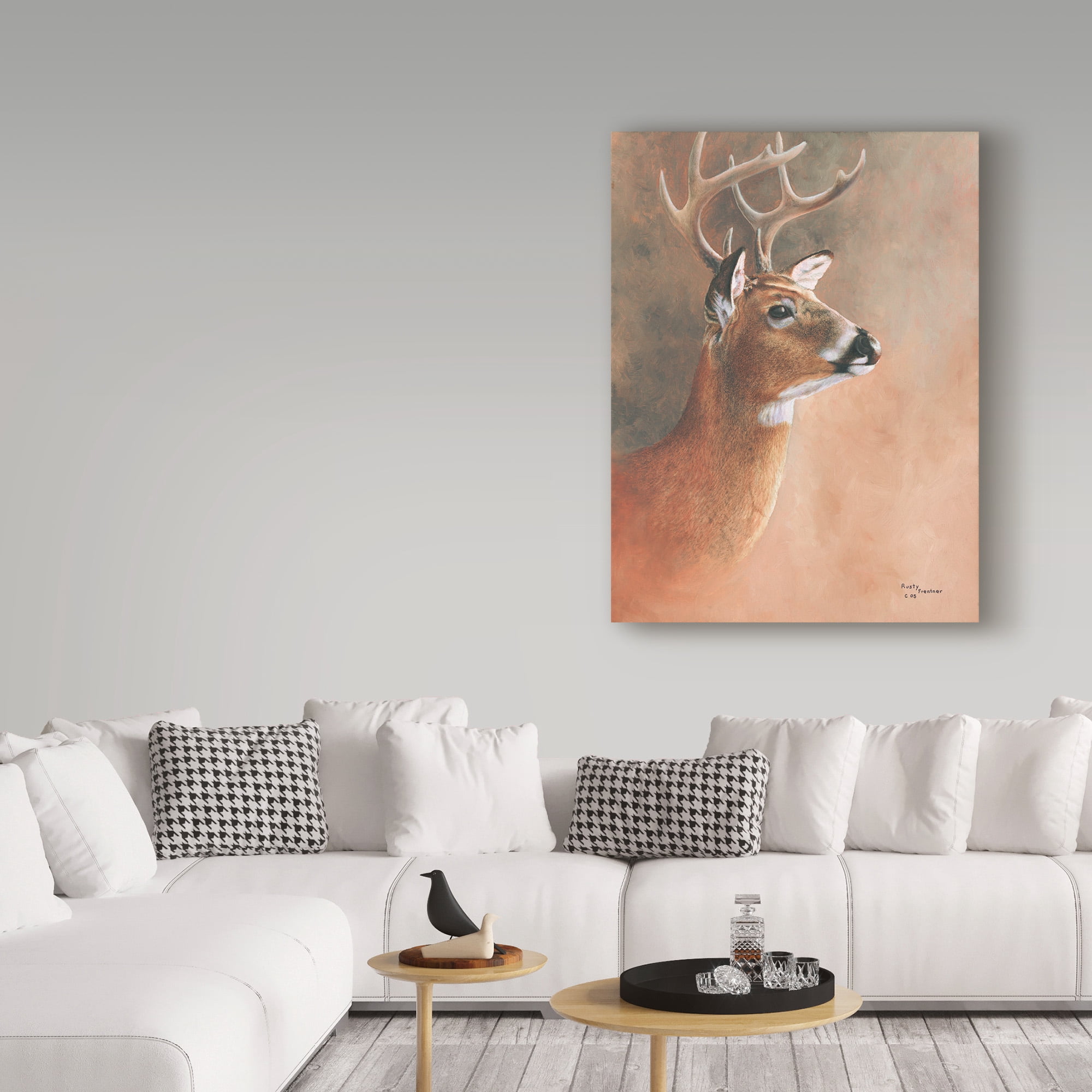 Trademark Fine Art 'Deer Close Up' Canvas Art by Rusty Frentner