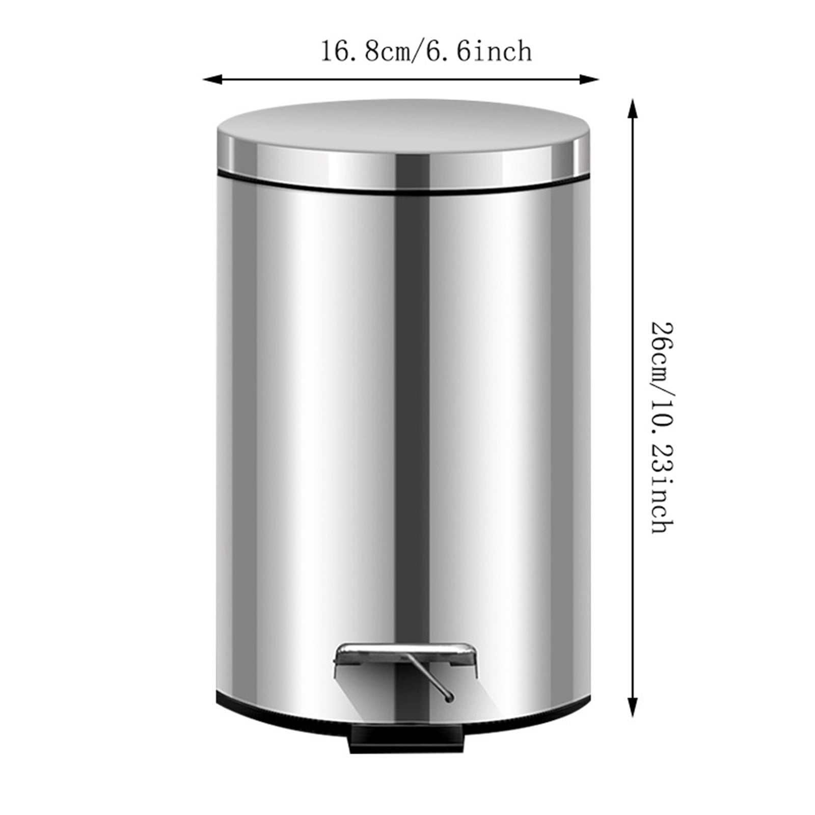 CVLNCYCLING Clearance 13 Gallon Stainless Steel Kitchen Trash Can,Garbage Can for Bathroom,Trash Can with Lid,for Bathroom, Kitchen, Office