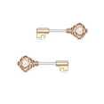 thumbnail image 2 of Nipple Ring Key Design 14G Nipple Barbell with Opalite Gem, 2 of 7