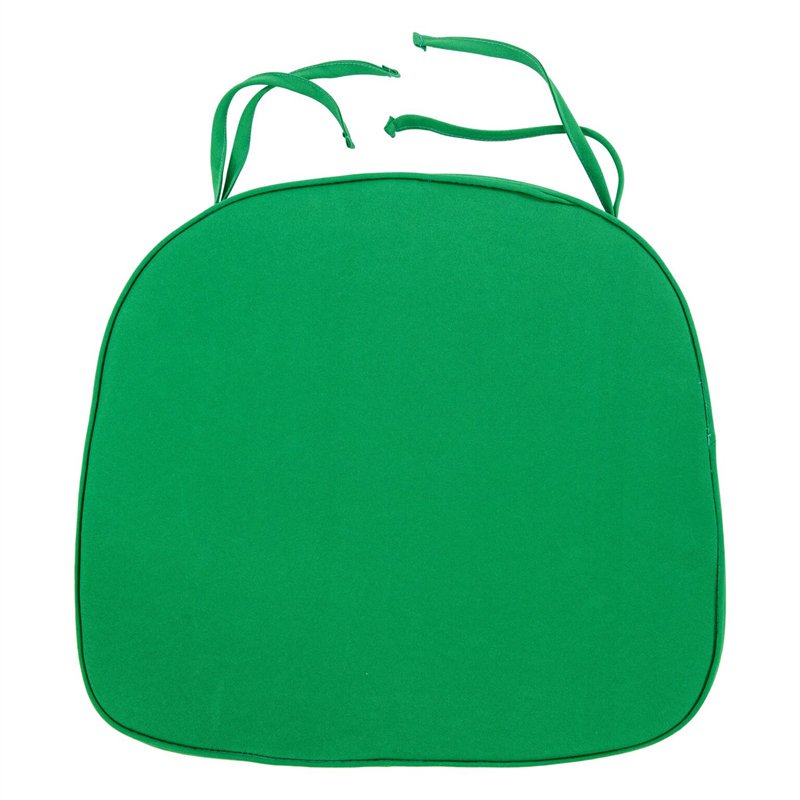 LeisureMod Modern Dining Chair Fabric Cushions With ties in Green