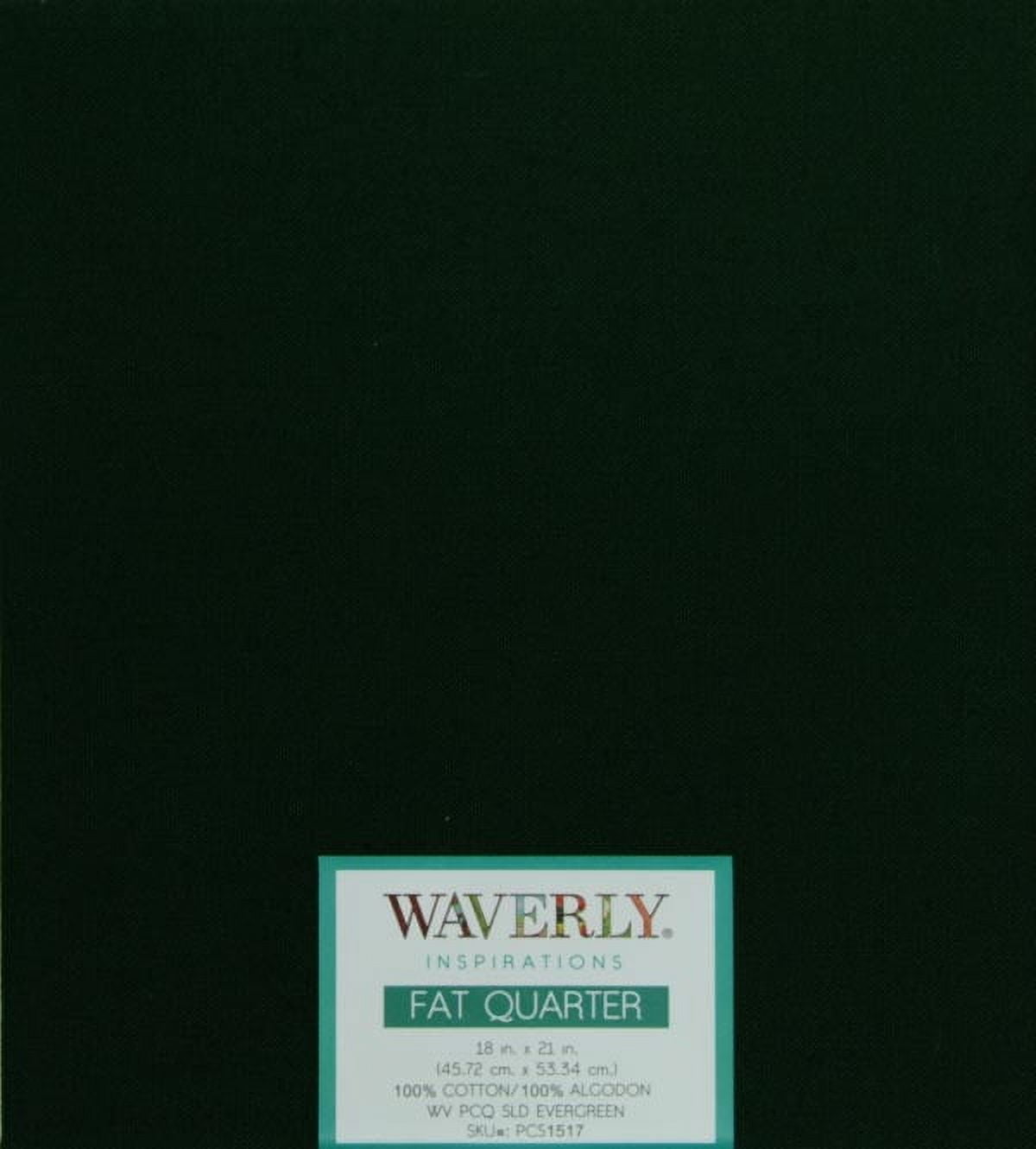 (2 pack) Waverly Inspirations Fat Quarter Precut 100% Cotton Prints Fabric Evergreen 18 in x 21 in for Quilting & Sewing