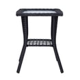 thumbnail image 6 of SYTHERS Outdoor Wicker Side Table, Rattan End Table with Glass Top, Patio Coffee Bistro Table for Indoor or Outdoor Use, Black, 6 of 9