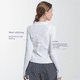 thumbnail image 5 of Traje de yoga para correr, camiseta deportiva de manga larga con media cremallera, camiseta ajustada adelgazante de secado rápido, fina, 5 of 6