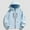 Light Blue2#, variant on Caywon Women's Jacket Loose Solid Color Waterproof Single-Layer Outdoor Mountaineering Jacket Long-Sleeve Hooded Top Outerwear Breathable for Comfortable Hiking