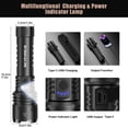 thumbnail image 2 of SKYFIRE XHP160 Super Bright 10000 Lumens LED Flashlight, Rechargeable 5000mAh, IP67 Waterproof, Zoomable, 5 Modes, High Power Tactical Flashlight for Camping, Hiking, Emergencies, 2 of 7