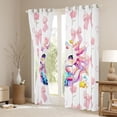 thumbnail image 3 of Homewish Cartoon Boba Axolotl Curtains Pack of 2 (42x84 Each) for Teens, Cute Flower Floral Curtains Blackout, Pink Bowknot Ribbon Bedroom Curtains, Window Curtains Bedroom Decor, 3 of 6