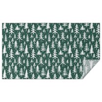 Green Christmas Tree Pattern Rectangle Tablecloth 60"x102",Waterproof Polyester Rectangle Table Cloth, Wipeable Spillproof Polyester Tablecloth for Dining, Camping, Indoor and Outdoor