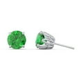 thumbnail image 2 of Boucles d'Oreilles Clous Solitaires de 1 Carat en Argent Sterling, 2 of 3