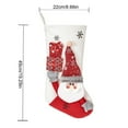 thumbnail image 4 of Christmas Sale! 1 Pack Hanging Christmas Stockings, 19" Large Size Santa Snowman Deer Elk 3D Non-woven Xmas Character Fireplace Stockings Decorations Hanging Ornament, 4 of 7