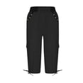 thumbnail image 4 of Asqwmvz Clearance Cargo Pants Women Capri Pants for Women Wide Leg Pants Woman Summer Pants for Women 2024 High Waisted Pants for Women Lounge Pants Women Cropped Pants for Women S-XXXL, 4 of 6