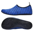thumbnail image 6 of QWKLEAJ Striped Pattern Water Shoes for Women Men Quick-Dry Aqua Socks Swim Beach Barefoot | Yoga Exercise Wear Sport Accessories Pool Camping Must Haves River Hiking Youth Adult Blue 6, 6 of 6