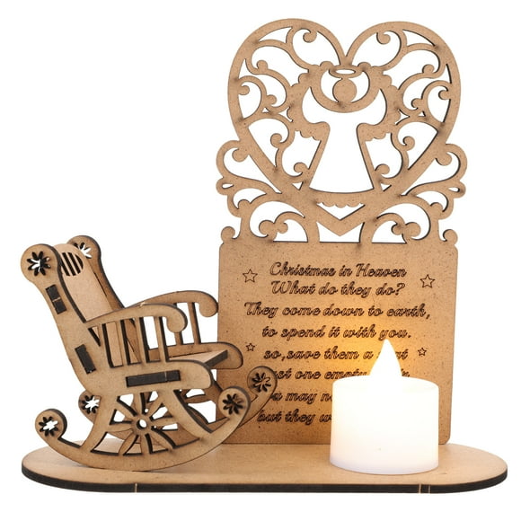 1PC Ornement de Noël Délicat Ornement en Bois de Bricolage Créatif Décor de Noël Chic