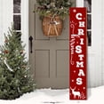 thumbnail image 1 of Cartel de bienvenida navideño de madera WUAHON Reindeer Snowflake, 1 of 8