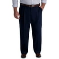 thumbnail image 1 of Haggar Mens BT Iron Free Premium Khaki Classic Fit Pleat Front Expandable Waist Pant, 1 of 5