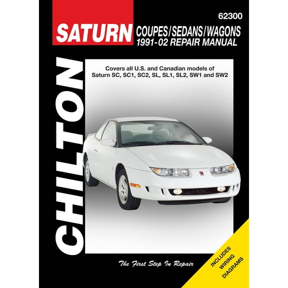 Saturn Coupes, Sedans & Wagons covering the SC, SC1, SC2, SW1 & SW2 (1991-02) Chilton Repair Manual (USA) ^