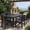 Black, 6 Chair 1 Table, variant on DEAUL 7-Piece Outdoor Dining Set, All-Weather HIPS Patio Table & 6 Chairs with Umbrella Hole, Outdoor Furniture for Garden Backyard Deck（Black）