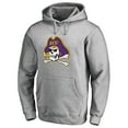 thumbnail image 2 of Men's Ash East Carolina Pirates Primary Team Logo Pullover Hoodie, 2 of 3