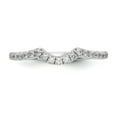 thumbnail image 4 of Solid 14k White Gold Engagement Lab Grown Diamond Wedding Band Ring Size 6 (.252 cttw.), 4 of 8