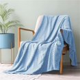 thumbnail image 5 of Large Flannel Fleece  Blanket Baby Blue - King, 5 of 5