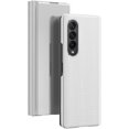 thumbnail image 3 of Fit for Samsung Galaxy Z Fold 3 5G Mirror Case for Girls Women, Ultra Thin Luxury Clear View Cover Leather Flip Phone Case for SSamsung Galaxy Z Fold 3 QH Silver, 3 of 12