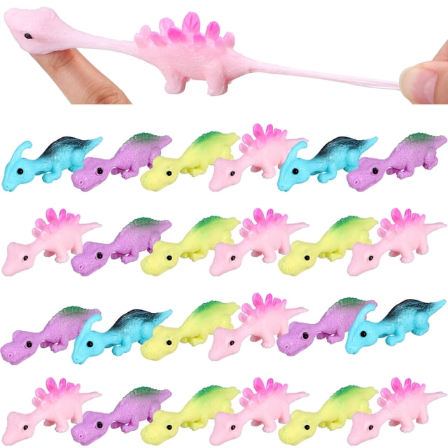 WORGEOUS 30 Uds. Juguetes de dedo de dinosaurio volador juguetes de dedo estirables Mini figuras de dinosaurio favores de fiesta