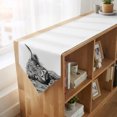 thumbnail image 4 of Yak Print Table Runner Linen Burlap Table Runner 60 Inches Long Farmhouse Modern Textured Wooden Grey Dresser Scarves for Kitchen Island Coffee Dining Room Party Wedding Holiday Decoration 13"x60", 4 of 8