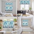 thumbnail image 6 of Coastal Jellyfish Blue Kitchen Curtains Sets for Windows 36 Inch Length, Summer Beach Nautical Coral Starfish Rod Pocket Window Treatments Tier Curtains and Valances Set for Bedroom/Bathroom, 6 of 8