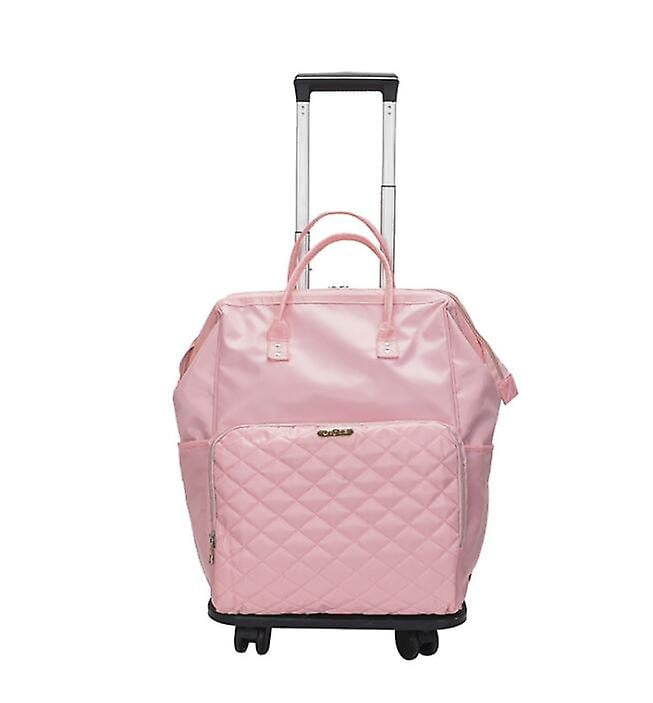 pink wheeled holdall