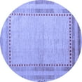 thumbnail image 1 of Ahgly Company Machine Washable Indoor Round Abstract Blue Modern Area Rugs, 4' Round, 1 of 4