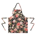 thumbnail image 2 of Pioneer Flower Floral Print Pattern Apron-Garden Aprons for Women with Pockets-Cotton Linen Waterproof Kitchen Cooking Gardening Aprons Adjustable for Kitchen,Cooking,BBQ and Salon 33x27 Inch, 2 of 7