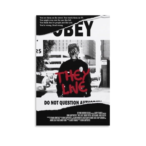 They Live Science Fiction Action Horror Movie Poster (1) Posters Wall Art Painting Canvas Living Room Prints Bedroom Decor Poster Artworks