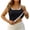 Black, variant on Samlisa Spaghetti Strap Tank Tops for Women with Built in Bra Trendy Sleeveless Button up Tank Tops Summer Solid Slim Fit Layered Cami Tshirts Navy XL