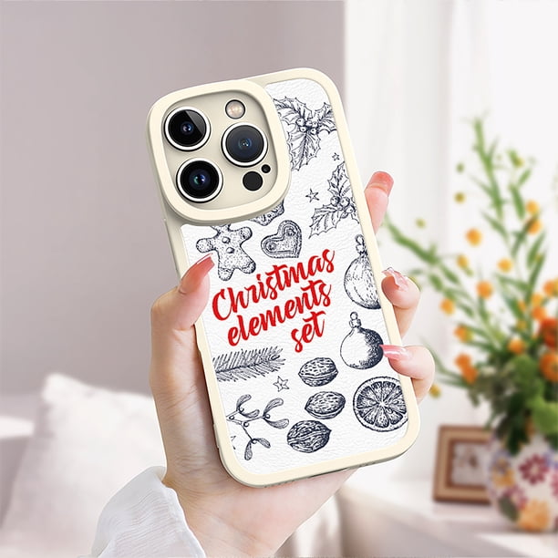 Eleva el estilo de tu iPhone con una funda de silicona TPU con estampado de dibujos animados minimalista y vibrante