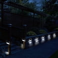 thumbnail image 4 of FKHouse 6 Pack Solar Deck Lights, Stainless Steel LED Solar Stair Lights, Screw-Mounted Low Volt Lights(Cold White), 4 of 7