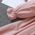 thumbnail image 7 of Sngxgn Girls Dresses Solid Color Tie Back Long Sleeve Ruffle Hem Casual Elegant Little Girl Dresses(Pink,130), 7 of 7
