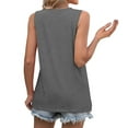 thumbnail image 4 of Liquidation! Hauts Grande Taille pour Femmes, Blouse à Manches Courtes d'Été pour Femmes, Mode Décontractée d'Été pour Femmes, Col Rond Ample Sans Manches, 4 of 4