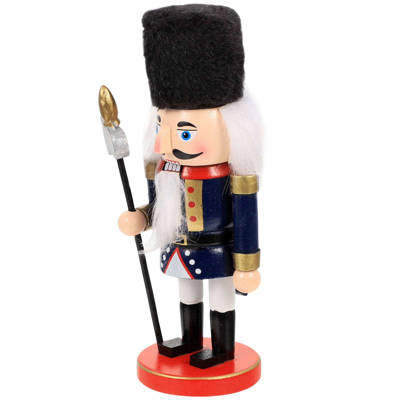 Xmas Nutcracker Statue Tabletop Nutcracker Craft Wooden Nutcracker