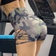 thumbnail image 3 of Gibobby Shorts Mujer Pantalones cortos de yoga ajustados de cintura alta para mujer Pantalones cortos de fitness sexy huecos grandes laterales(Camuflaje, XL), 3 of 4