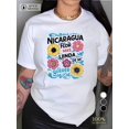 thumbnail image 1 of Floral Nicaragua typography women's comfit t-shirt, 1 of 6