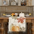thumbnail image 2 of Fall Table Runner Pumpkin Maple Leaf Watercolor Vintage Table Runners Seasonal Autumn Thanksgiving Harvest Home Kitchen Dining Party Decorations 13x72 Inch, 2 of 5